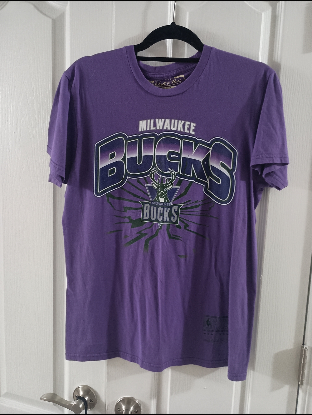 Mitchell & Ness Purple Milwaukee Bucks Graphic Tee